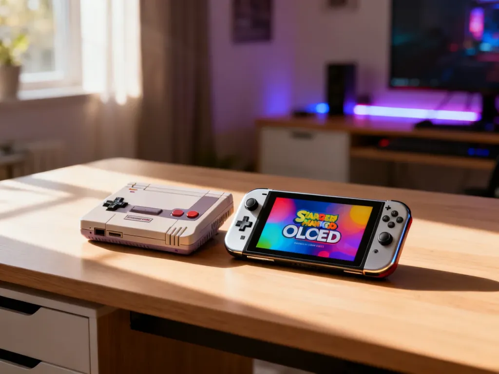 Zestawienie konsol PlayStation PSP i PS Vita leżących obok siebie na drewnianym biurku w przytulnym pokoju gracza.